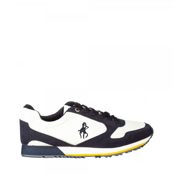 Мъжки спортни обувки Gionopol бели със синьо, 2 - Kalapod.bg